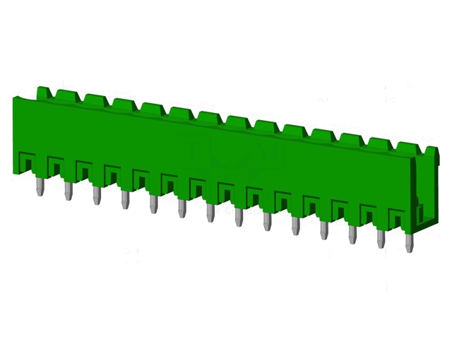 Connector: ontkoppelbare terminal strip; contact; mannelijk Connector: ontkoppelbare terminal strip; contact; mannelijk
